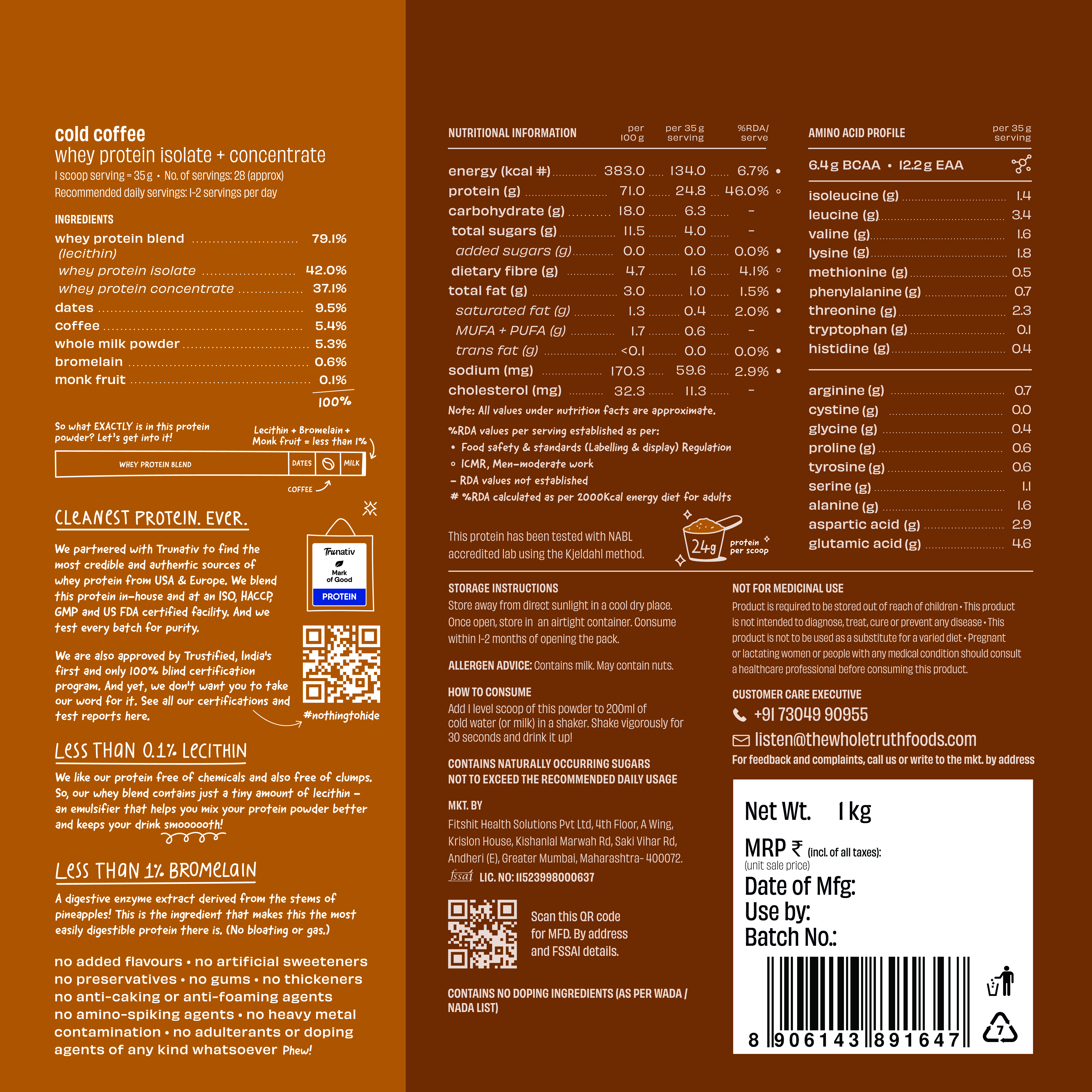 Cold Coffee 24 g Protein Powder - Thumbnail 10