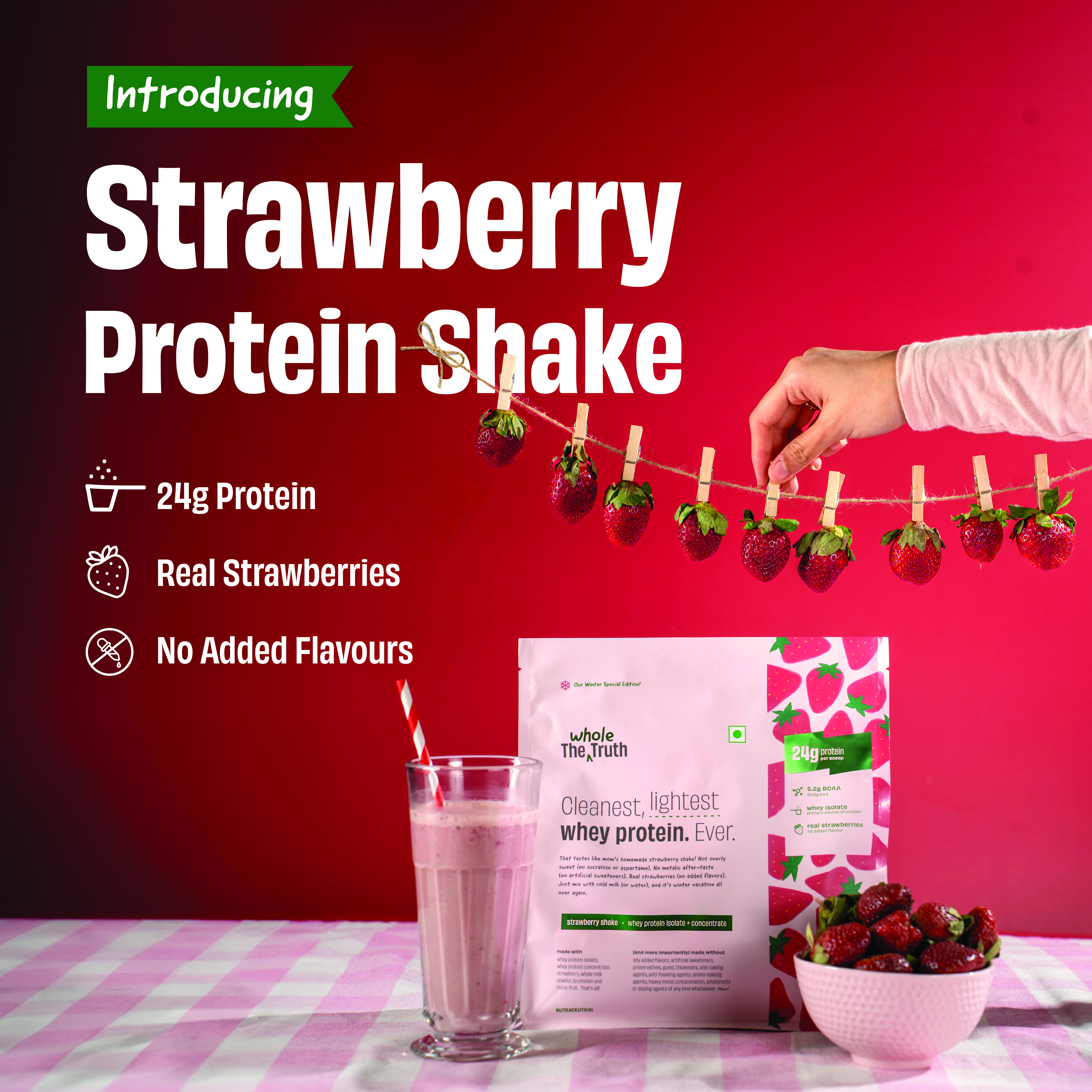 Strawberry Shake 24 g Protein Powder - Image 3