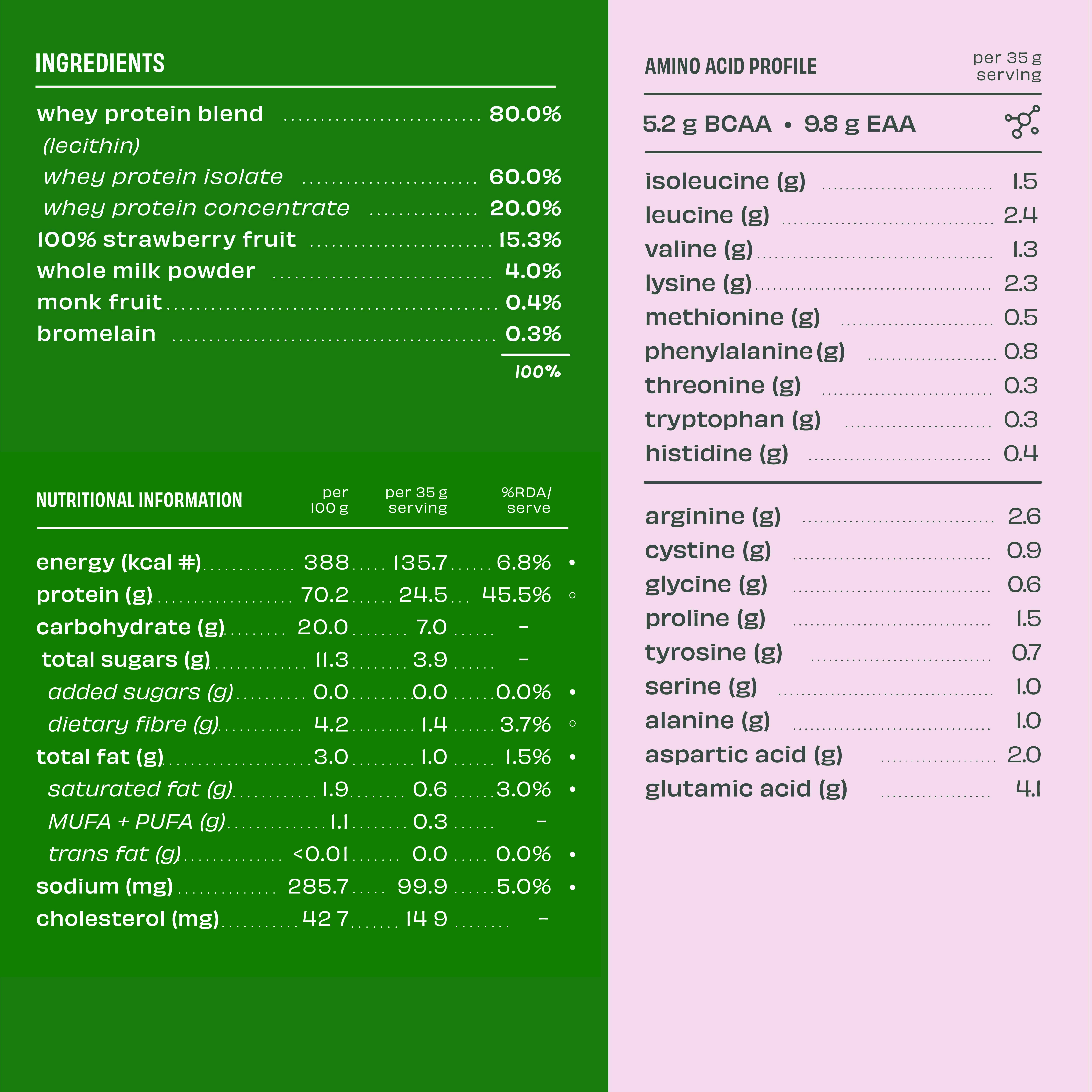 Strawberry Shake 24 g Protein Powder - Thumbnail 11