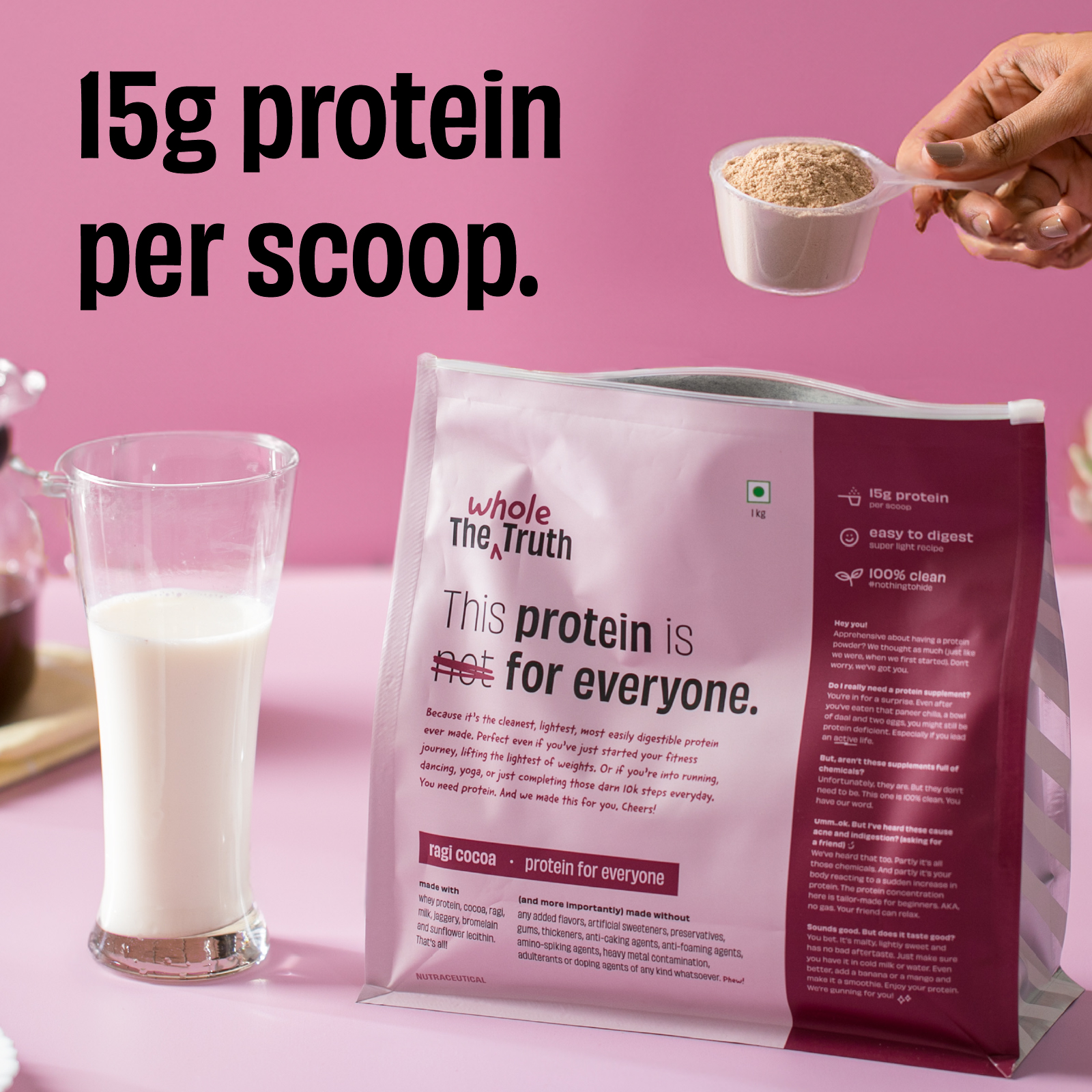 Ragi Cocoa 15 g Protein Powder - Image 2