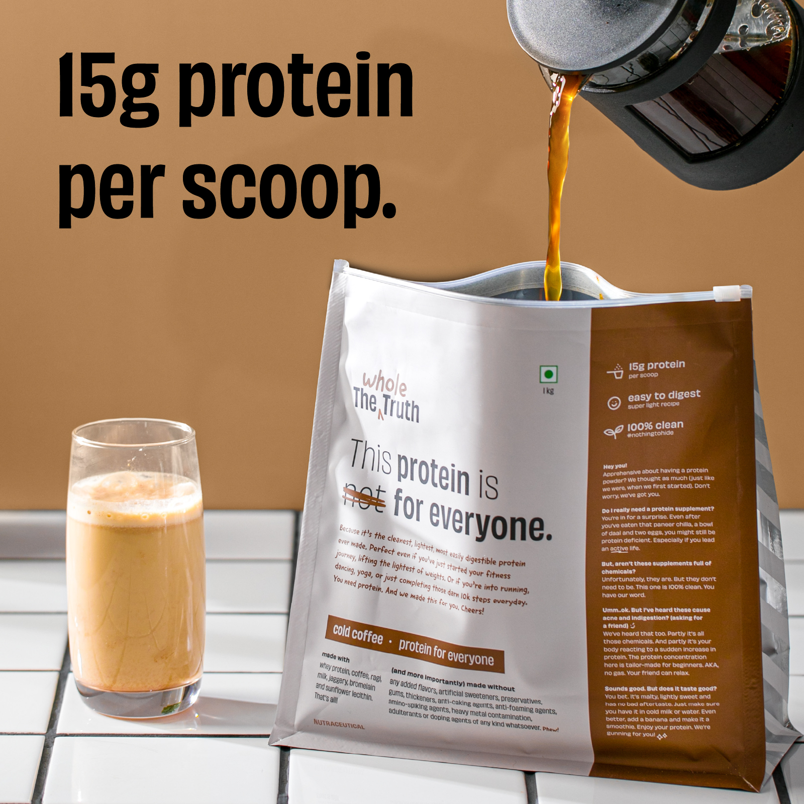 Cold Coffee 15 g Protein Powder - Thumbnail 2