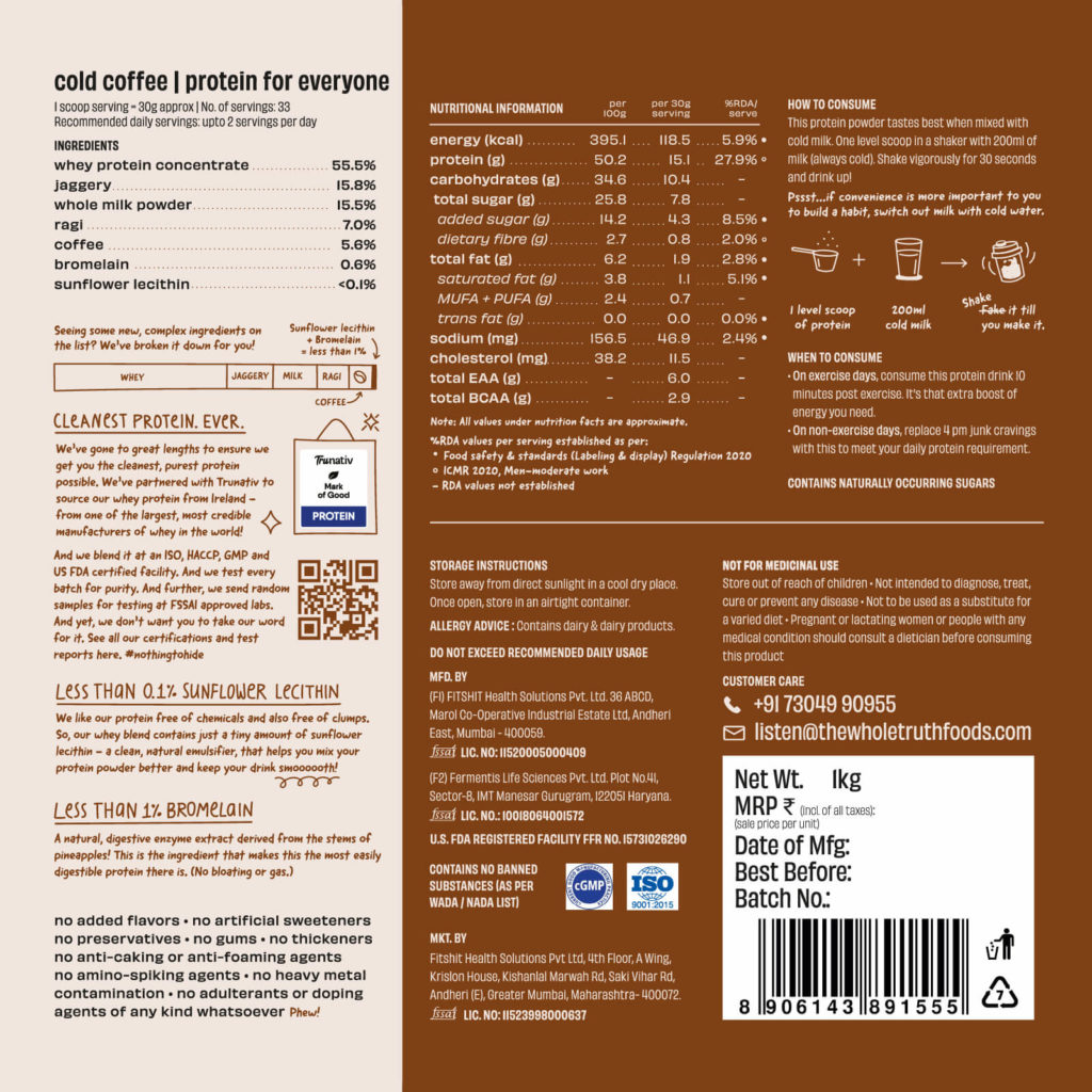 Cold Coffee 15 g Protein Powder - Thumbnail 9