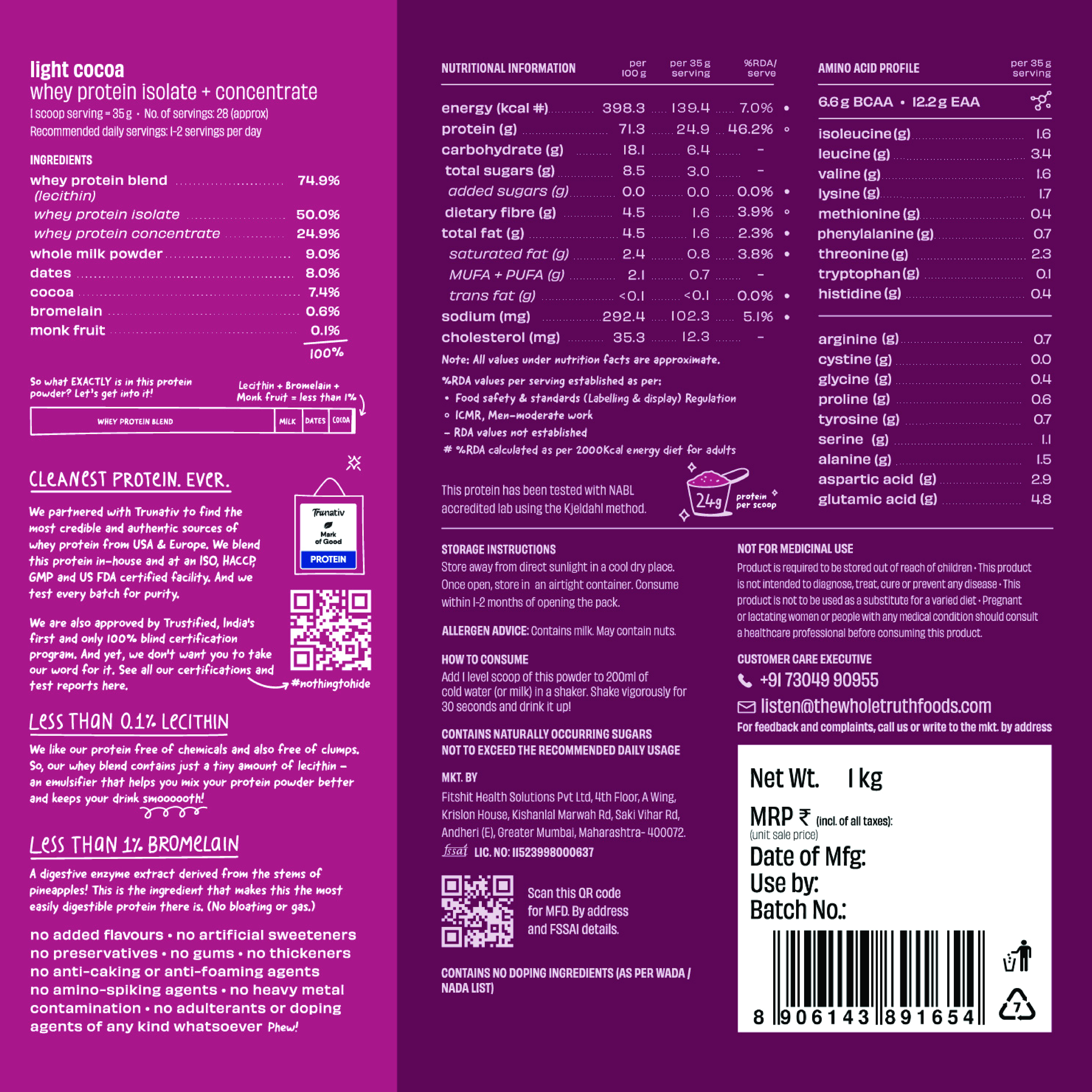 Light Cocoa 24 g Protein Powder - Thumbnail 11