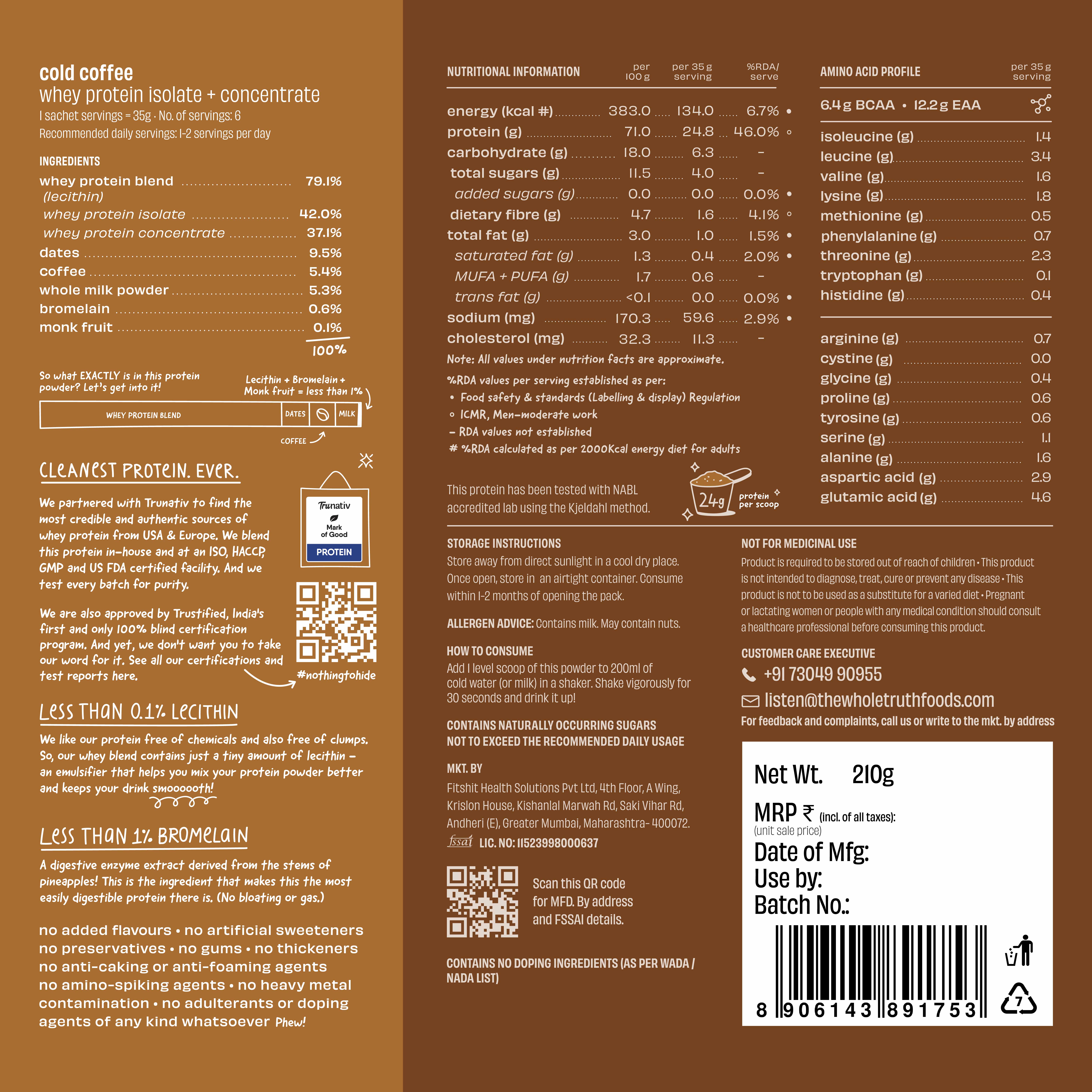 Cold Coffee 24 g Protein Powder - Thumbnail 11