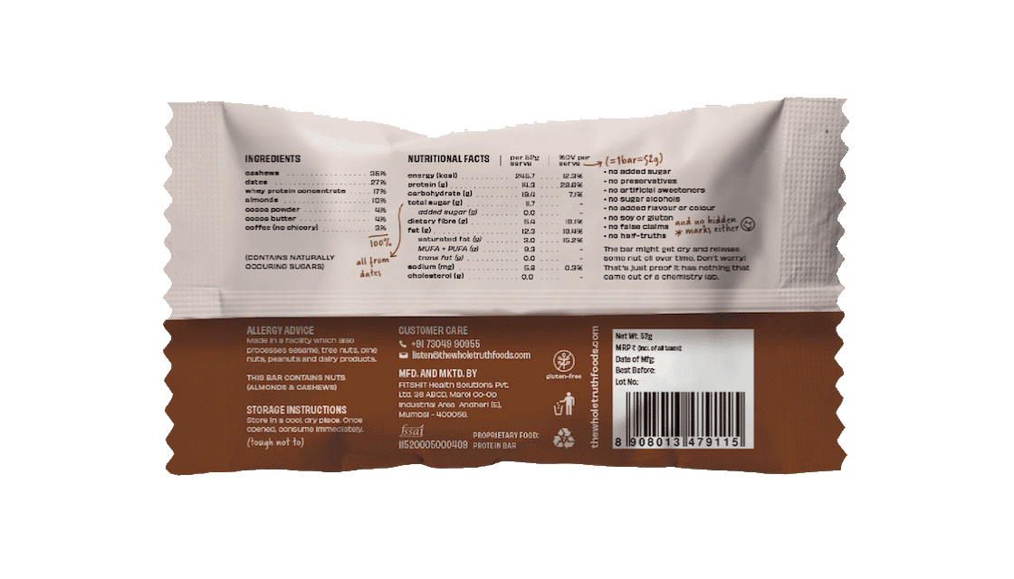 Coffee Cocoa Protein Bars - Box of 8 - Thumbnail 7