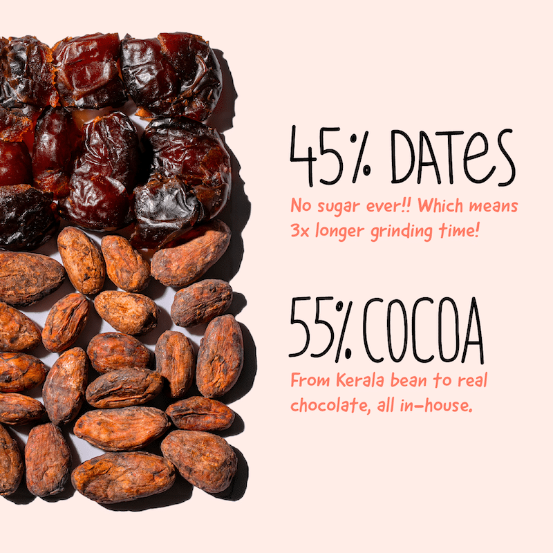 55% Dark Chocolate Sweetened with Dates - Pack of 3 - Thumbnail 4