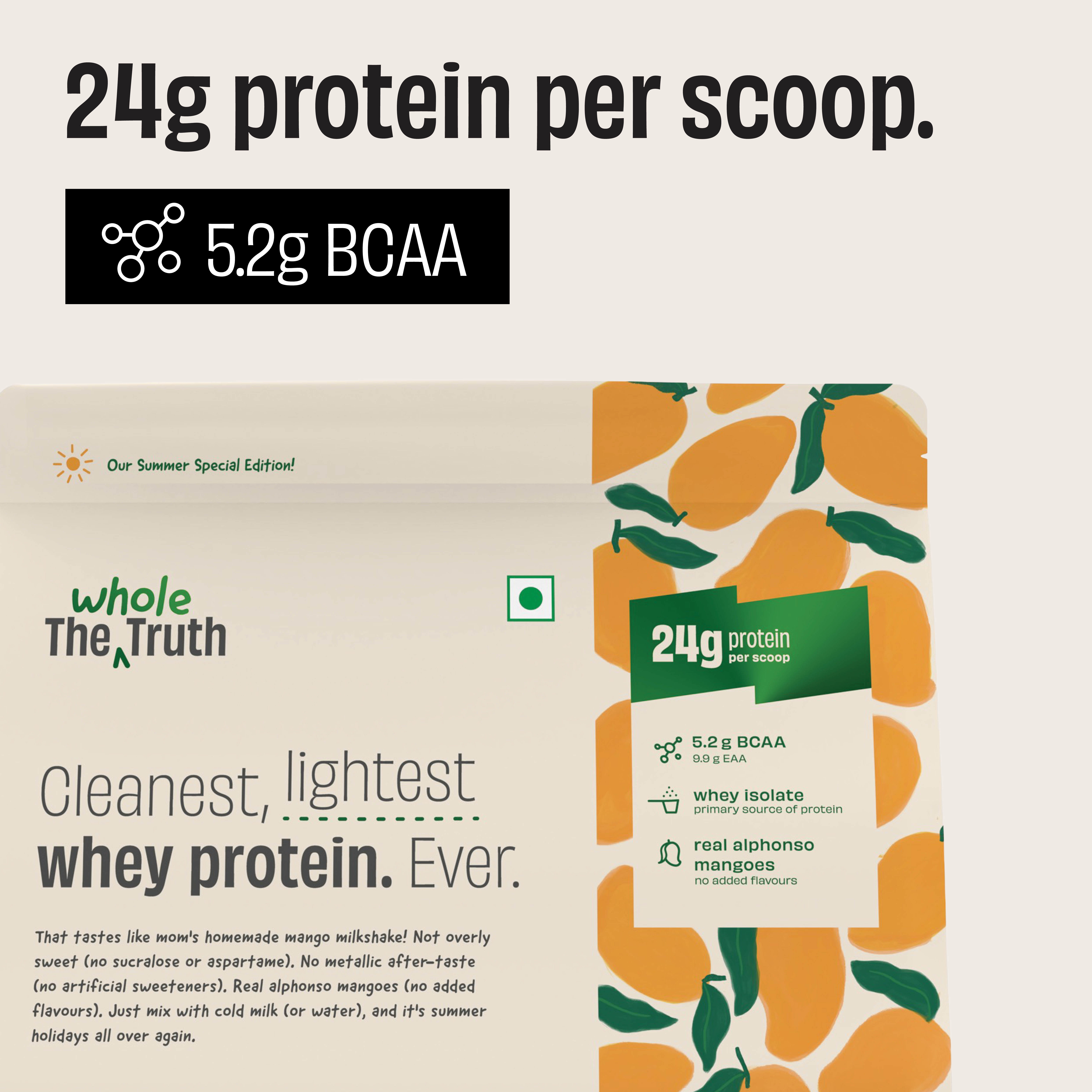 Mango Milkshake 24 g Protein Powder - Thumbnail 2