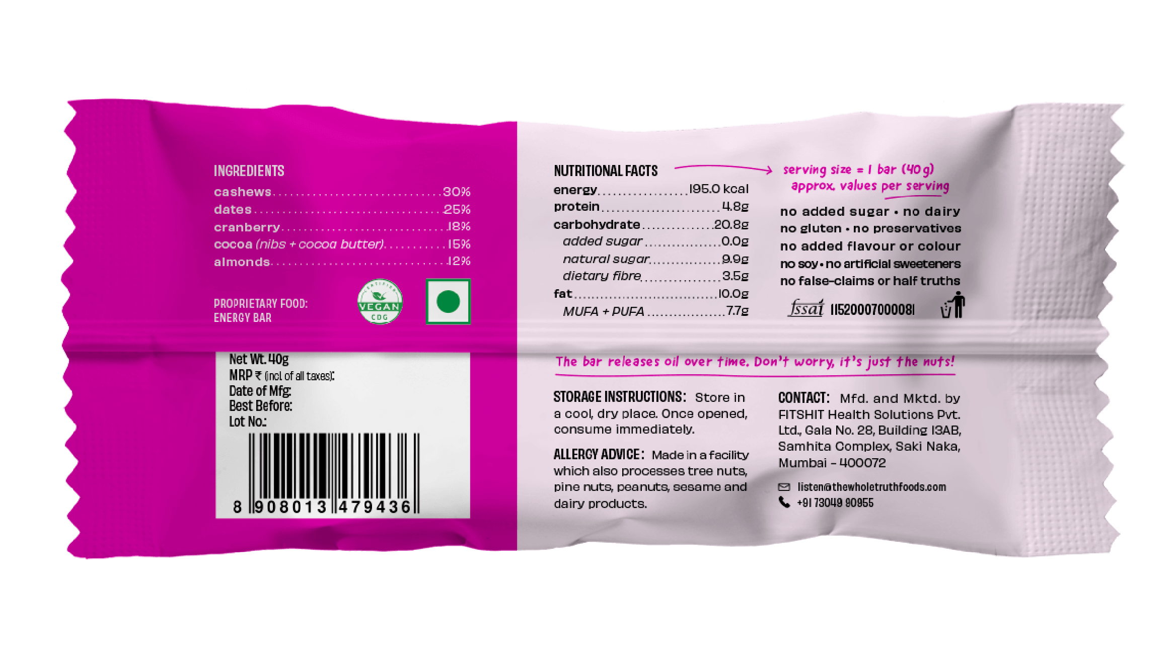 Cocoa Cranberry Fudge - Box of 10 - Image 7