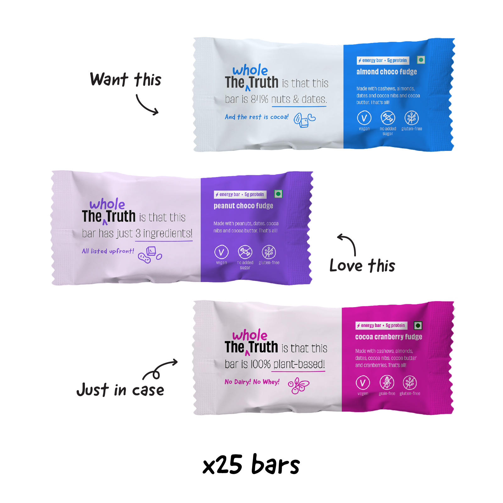 Personalised Box - Pack of 25 Energy Bars - Image 1