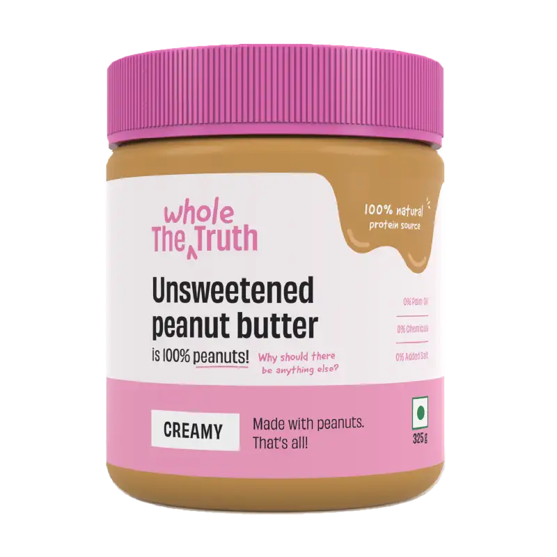CREAMY- Unsweetened Peanut Butter Pack of 325g