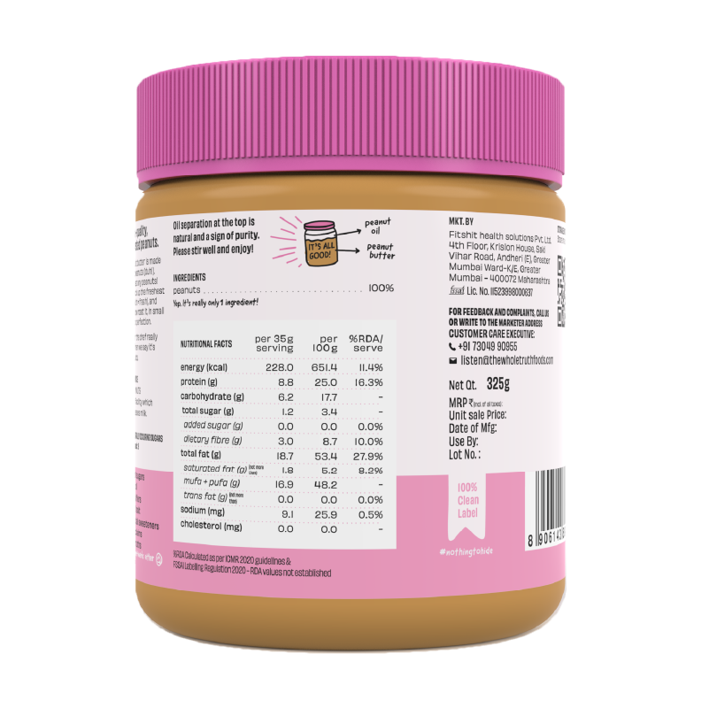 CRUNCHY- Unsweetened Peanut Butter - Image 4