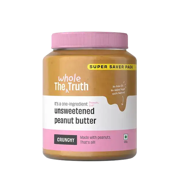 CRUNCHY- Unsweetened Peanut Butter - Image 1