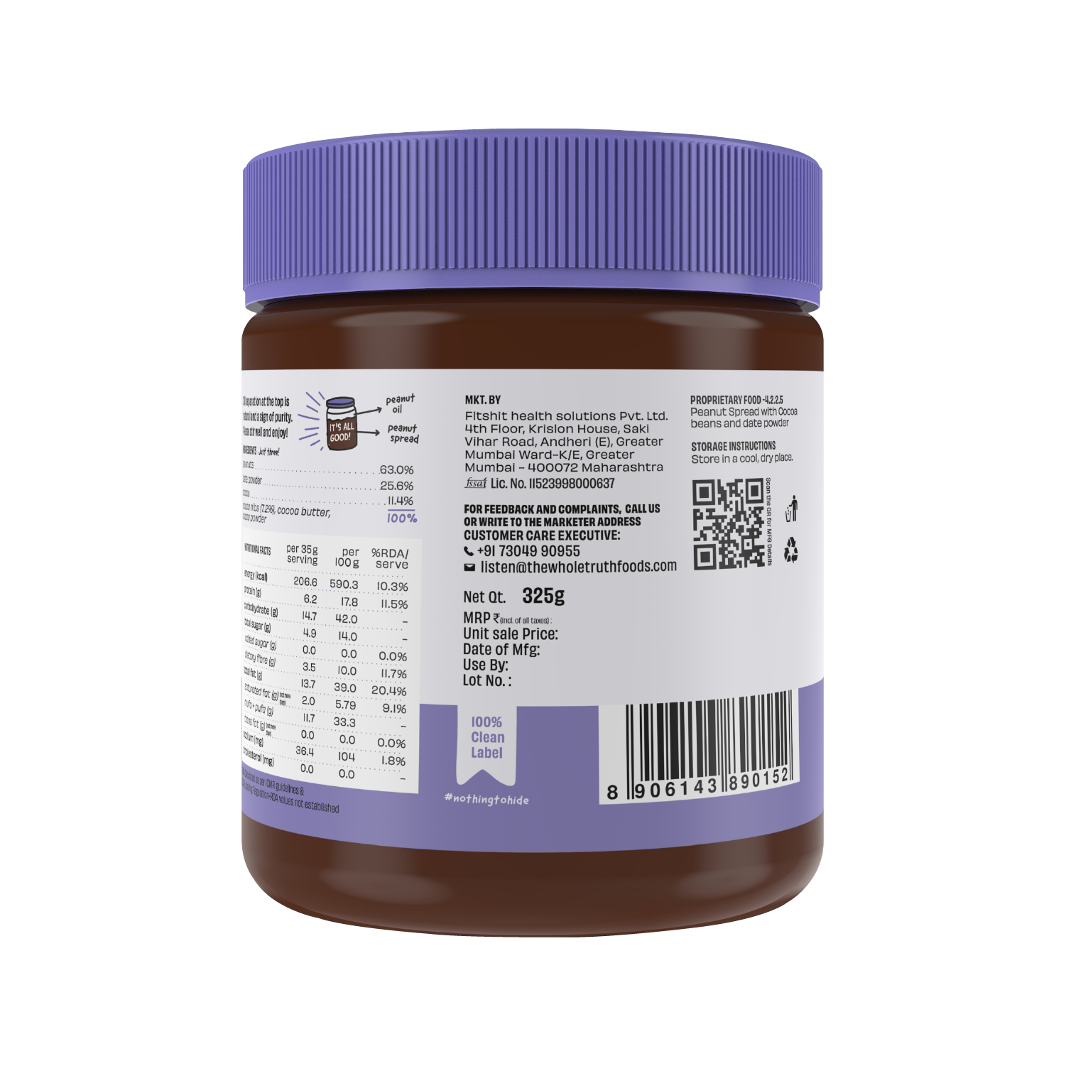 CRUNCHY - Dark Chocolate Peanut Spread - Image 3