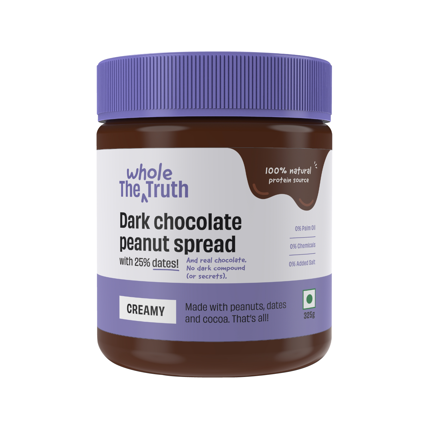CREAMY- Dark Chocolate Peanut Spread