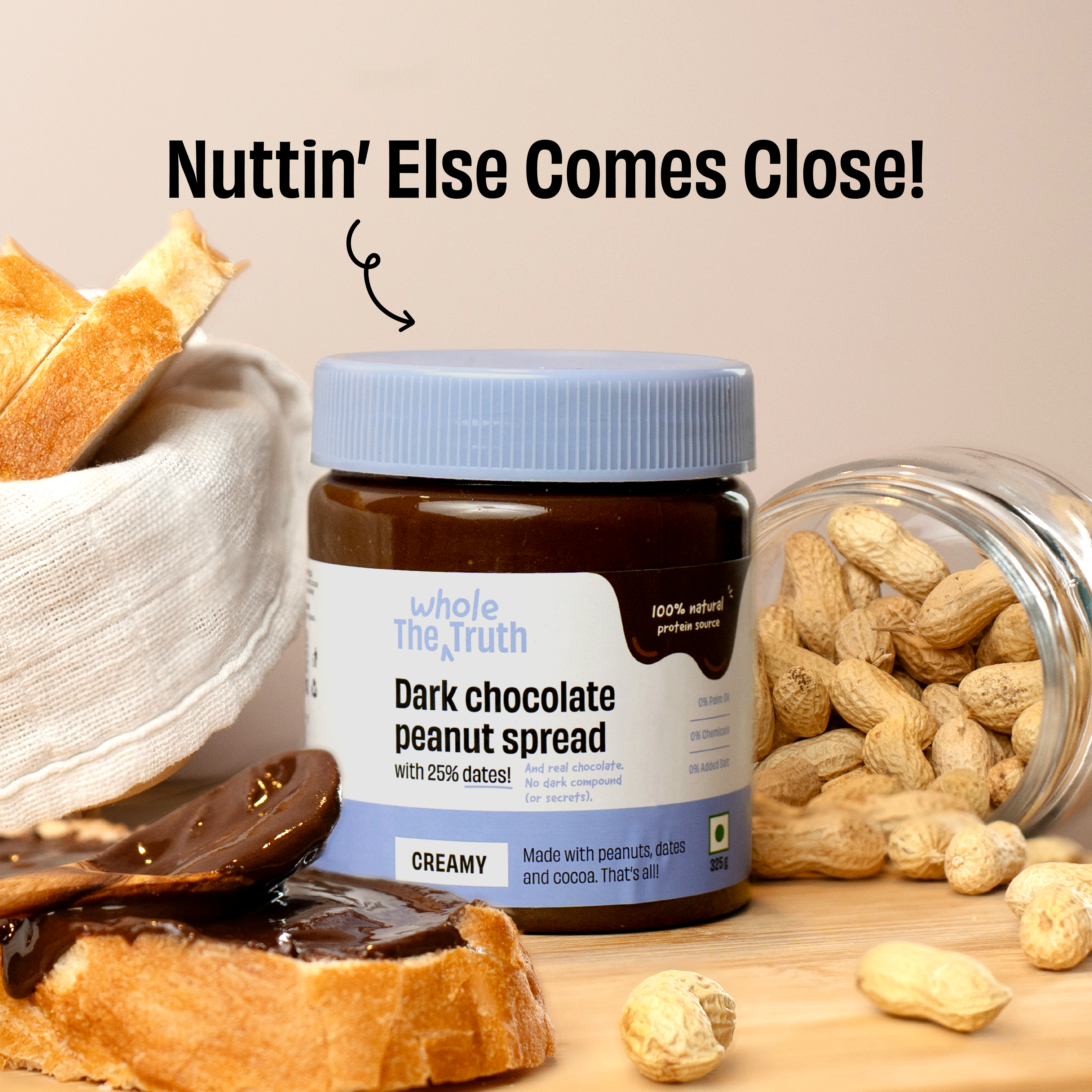 CREAMY- Dark Chocolate Peanut Spread - Image 2