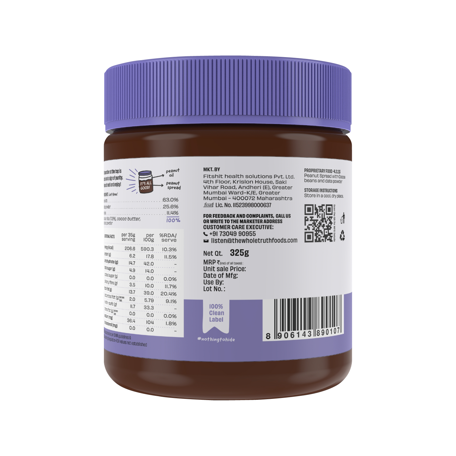 CREAMY- Dark Chocolate Peanut Spread - Image 3
