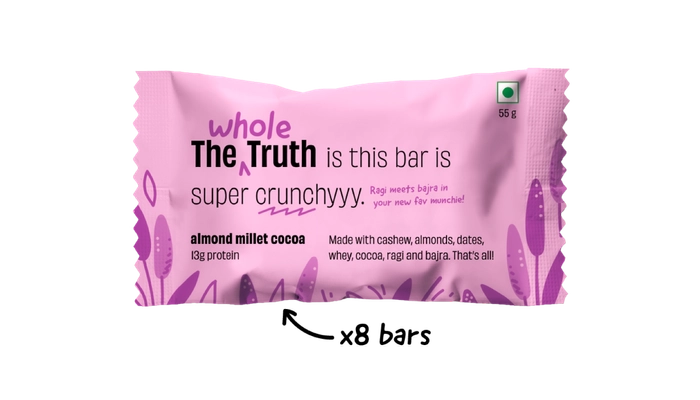 Almond Millet Cocoa - Pack of 8 Millet Bars - Image 1