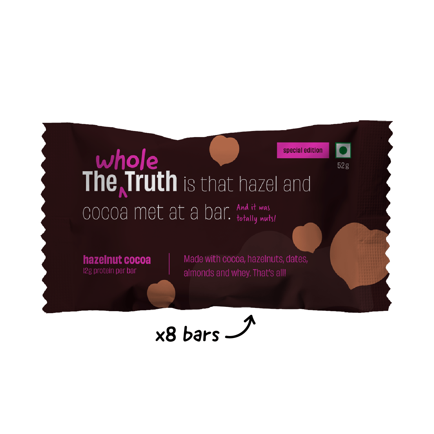 Hazelnut Cocoa Protein Bars - Box of 8