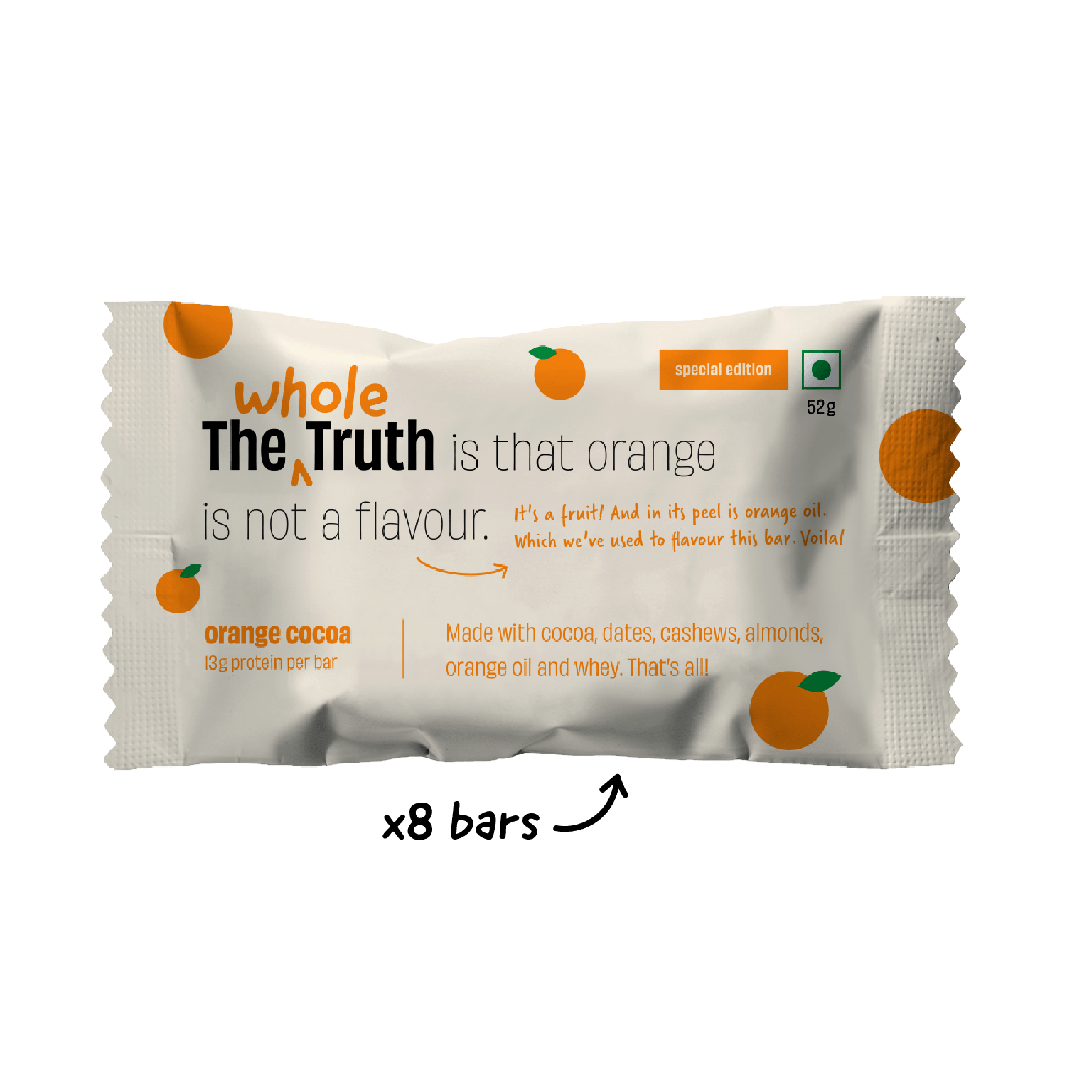 Orange Cocoa Protein Bars - Box of 8