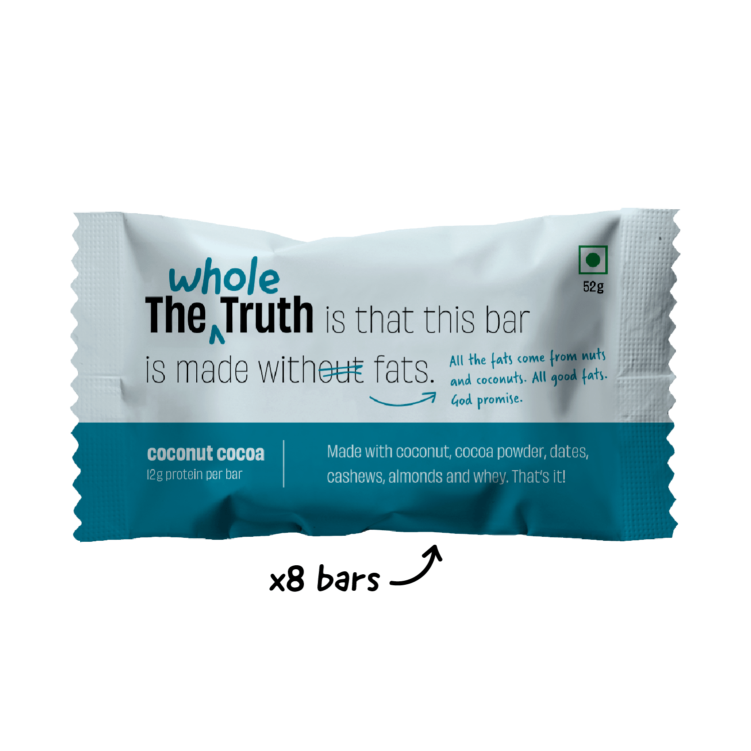 Coconut Cocoa Protein Bars - Box of 8