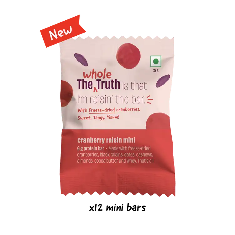 Cranberry Raisin Mini Protein Bars - Box of 12