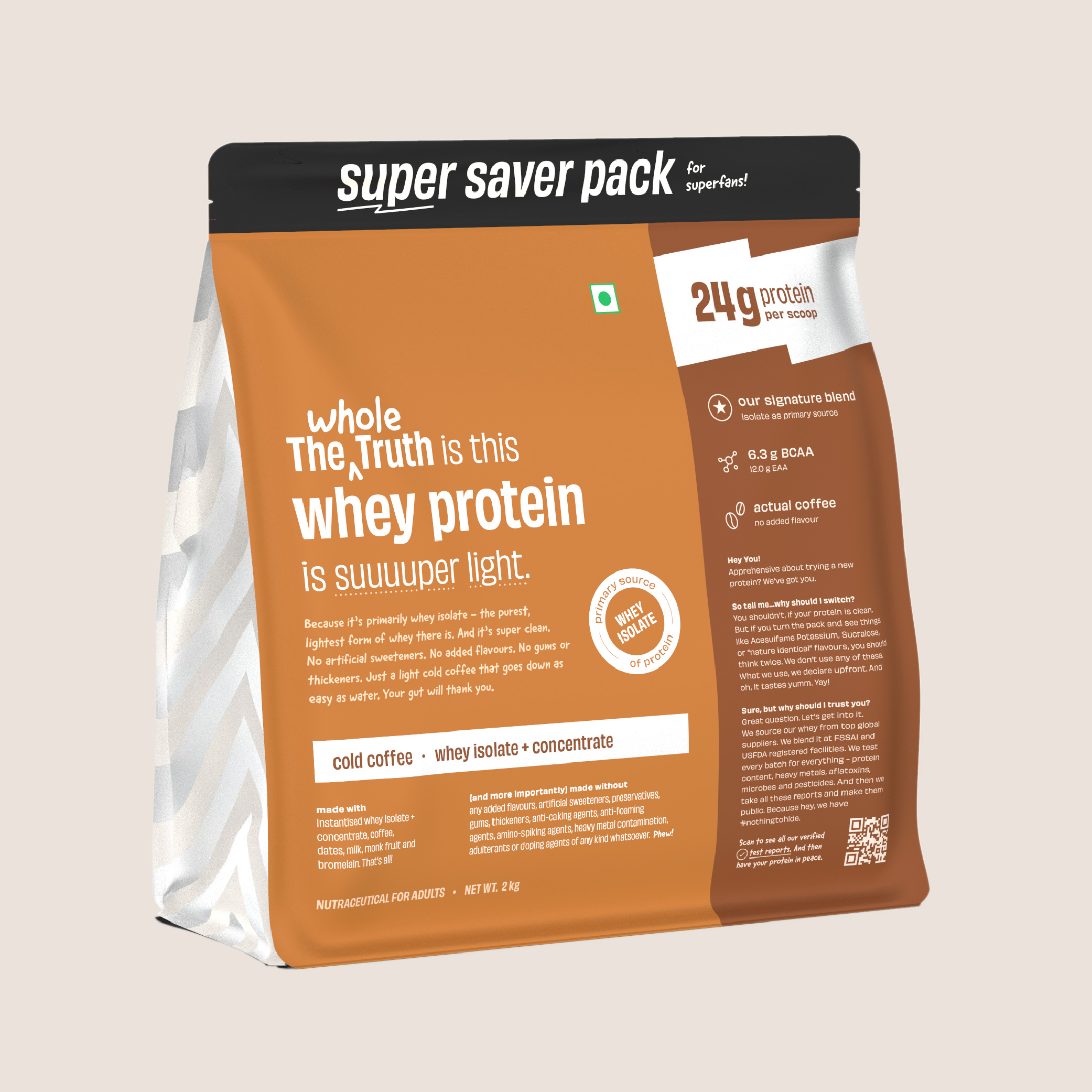 Cold Coffee 24g Protein Powder Pack of 2 KG