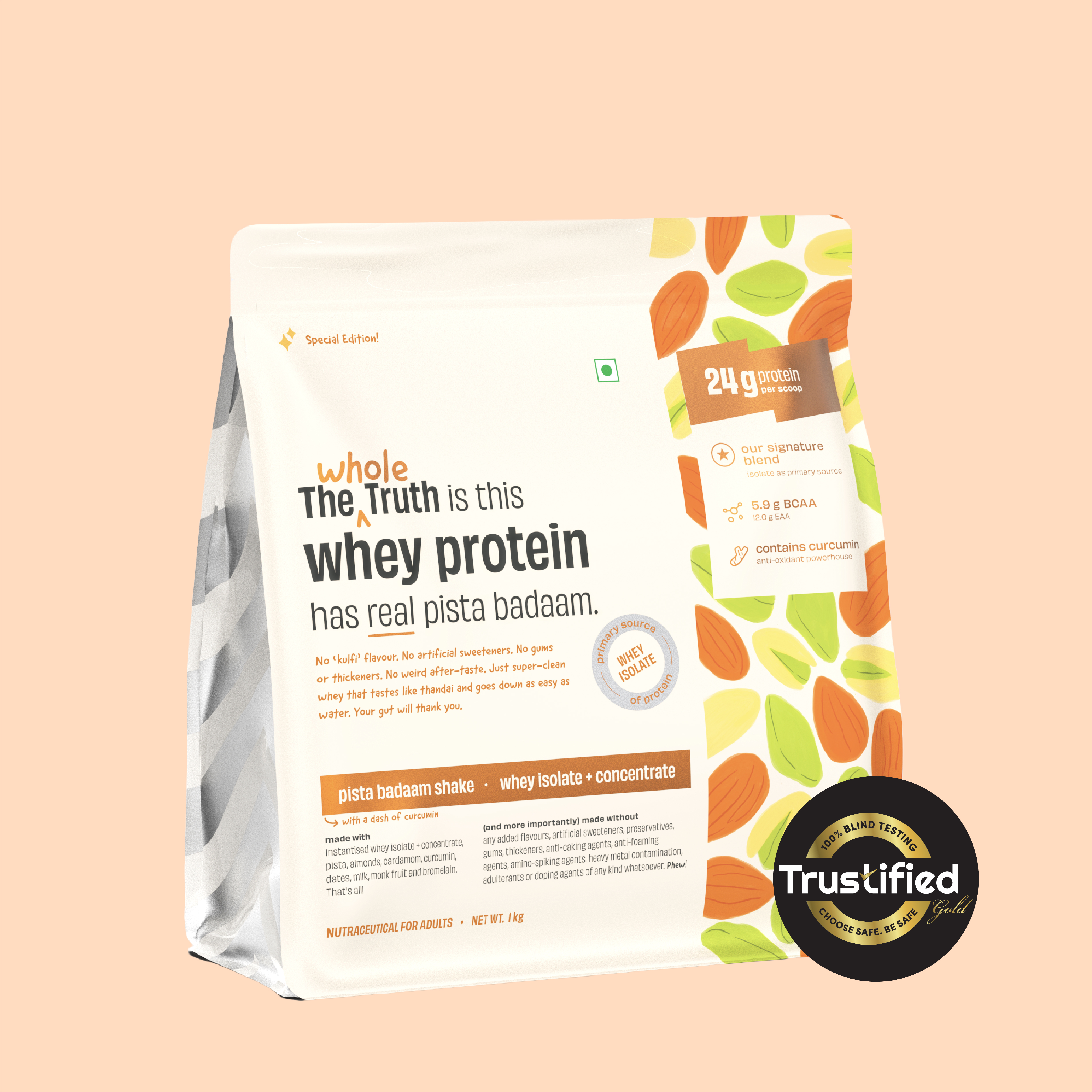 Pista Badaam 24 g Protein Powder Pack of 1 KG