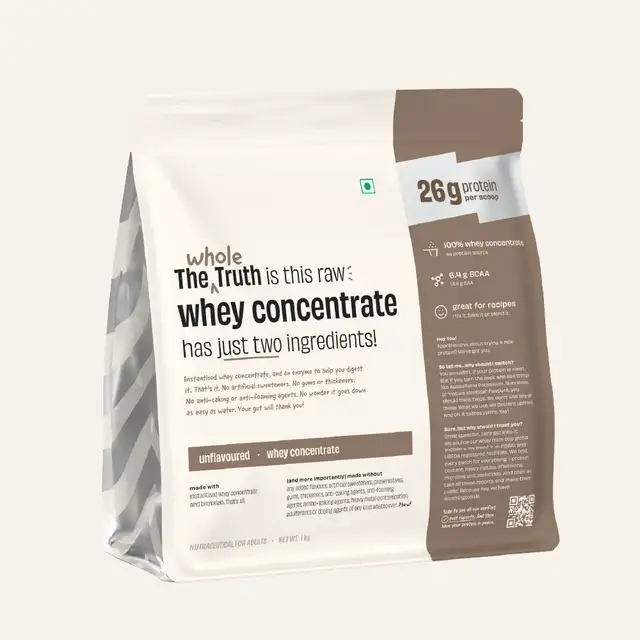 Unflavoured Raw Whey Protein Concentrate 26 g