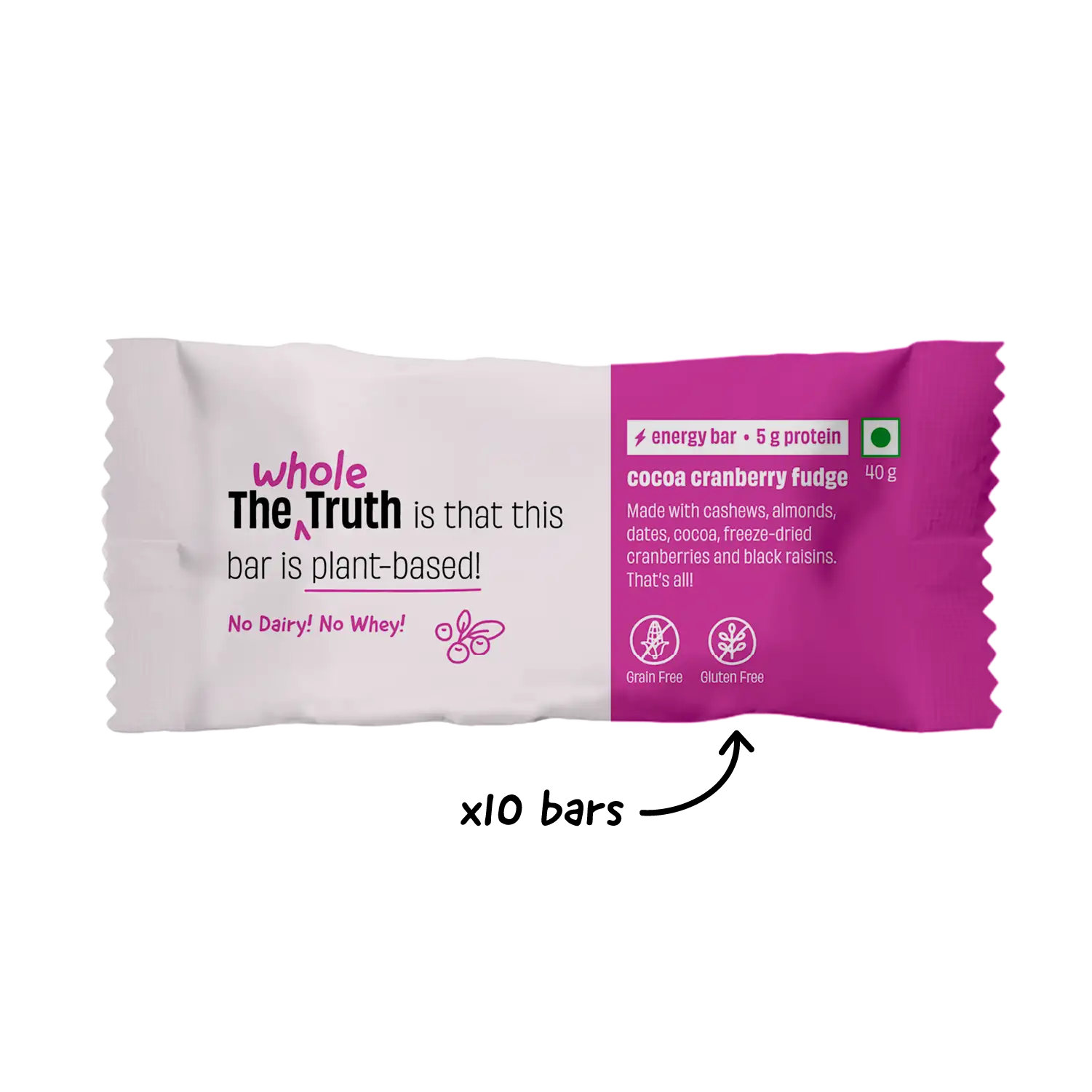 Cocoa Cranberry Fudge Protein Bar (40 gms) - 1 unit