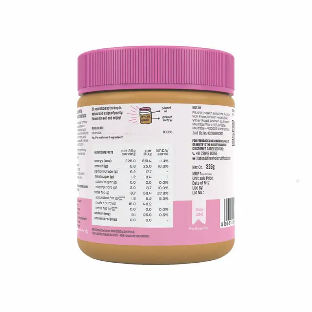 CRUNCHY- Unsweetened Peanut Butter - Image 3