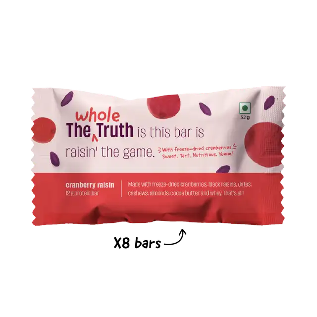 Cranberry Raisin Protein Bars - Box of 8