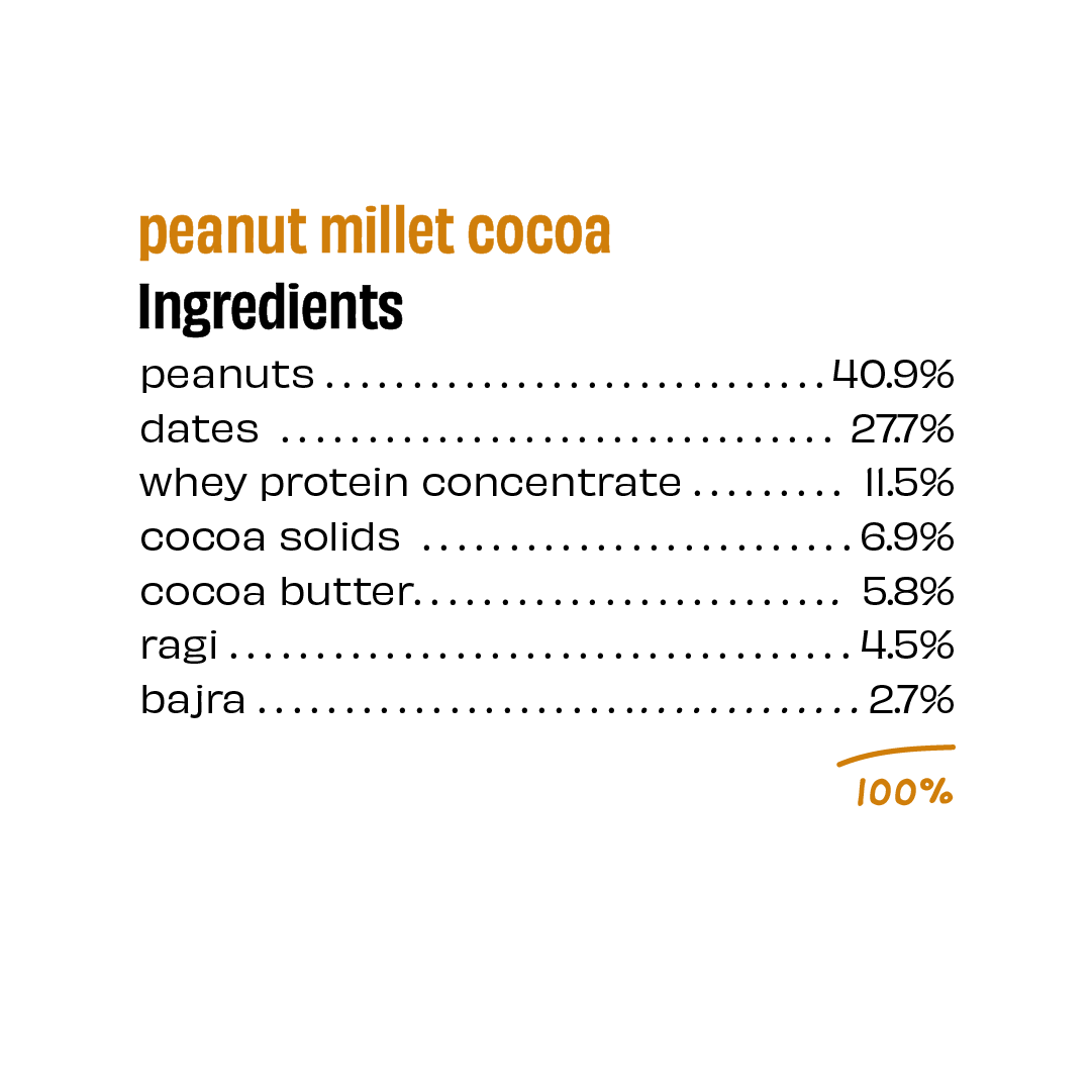 Peanut Millet Cocoa - Pack of 8 Millet Bars - Image 3