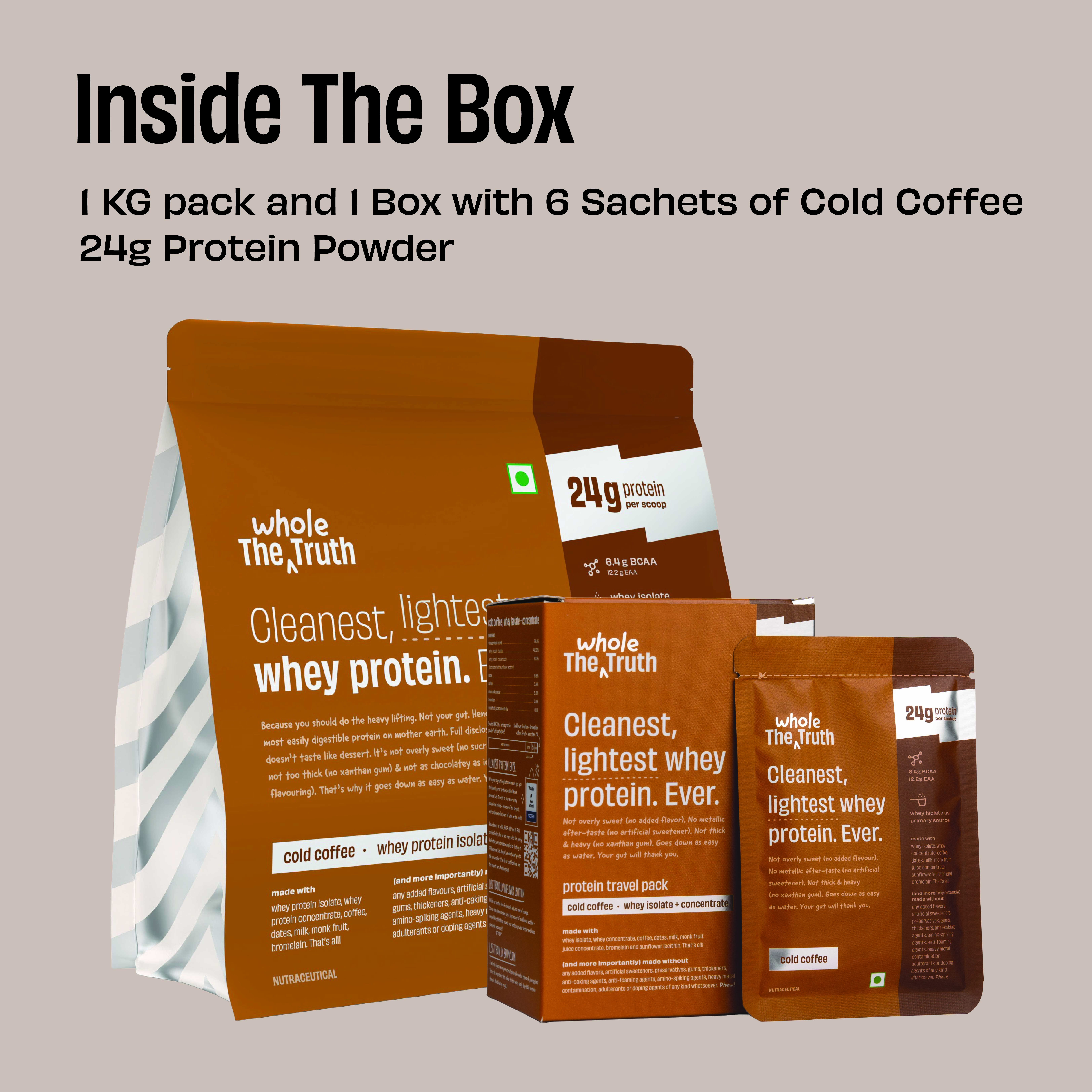 Cold Coffee 24 g Protein Powder - 1 KG with Pack of 6 sachets - Image 2