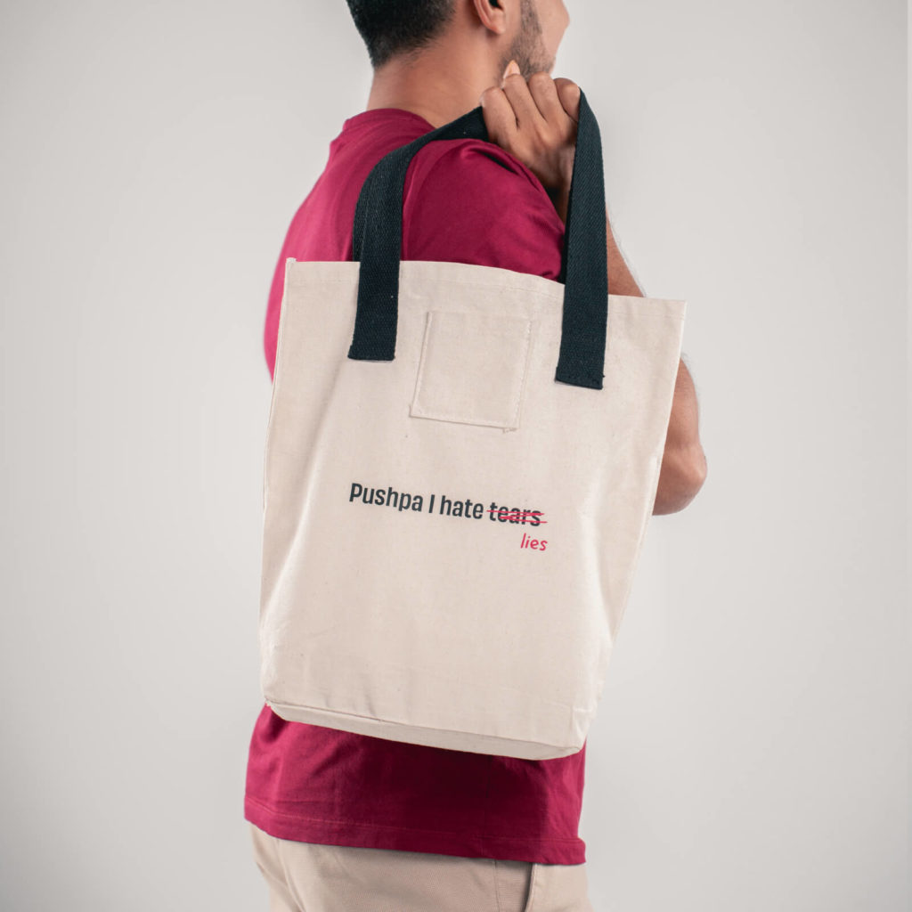 Pushpa I hate lies Bag - Pack of 1 - Thumbnail 1