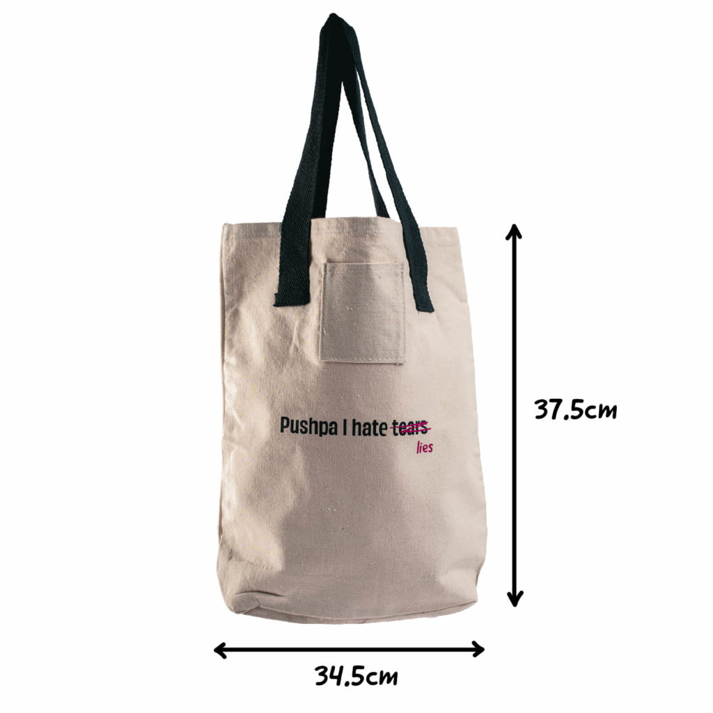 Pushpa I hate lies Bag - Pack of 1 - Thumbnail 5