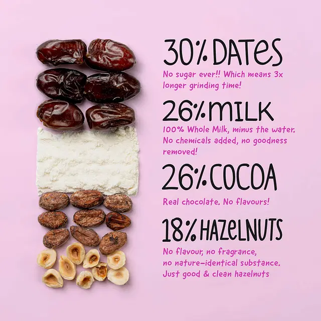 Hazelnut Chocolate - Pack of 6 Bars - Thumbnail 3
