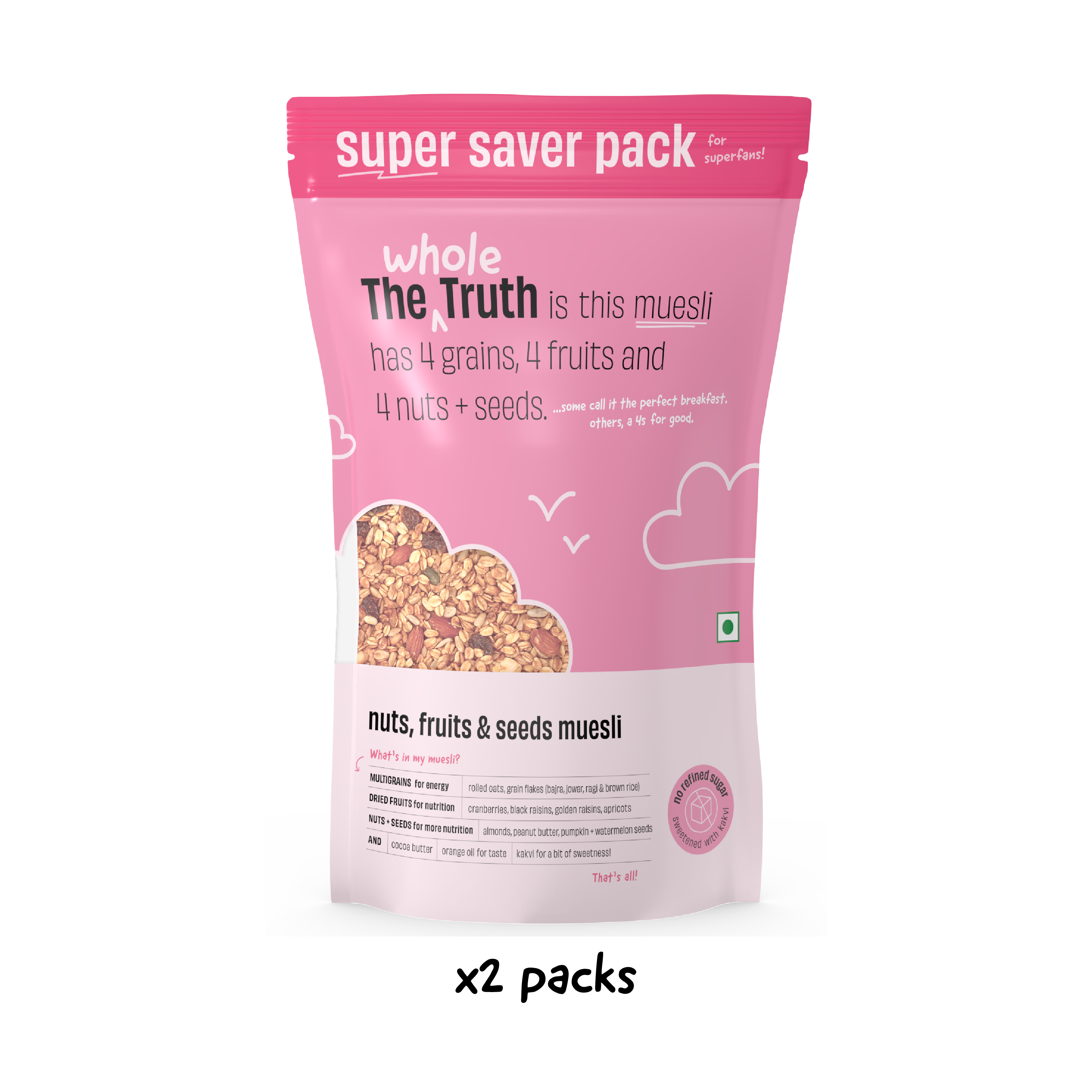 Nuts, Fruits & Seeds - Super Saver Pack of 1.5kg