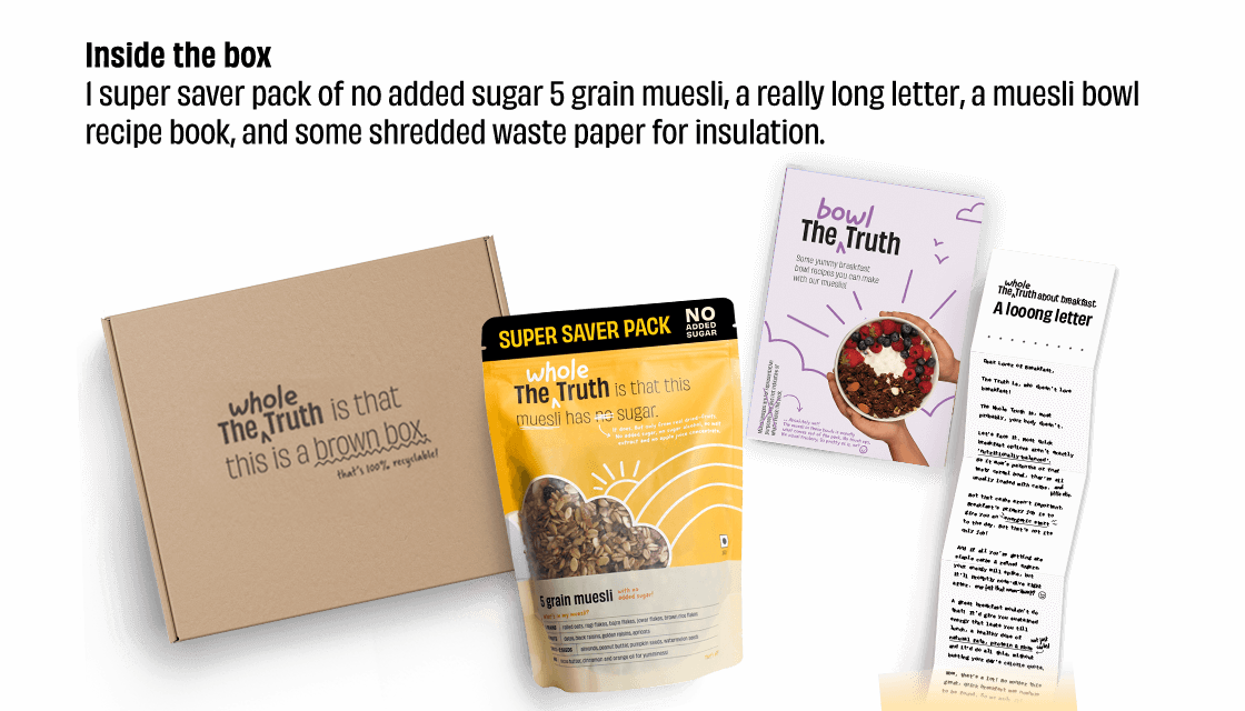 No Added Sugar 5 Grain Muesli - Super Saver Pack of 1.5kg - Thumbnail 5