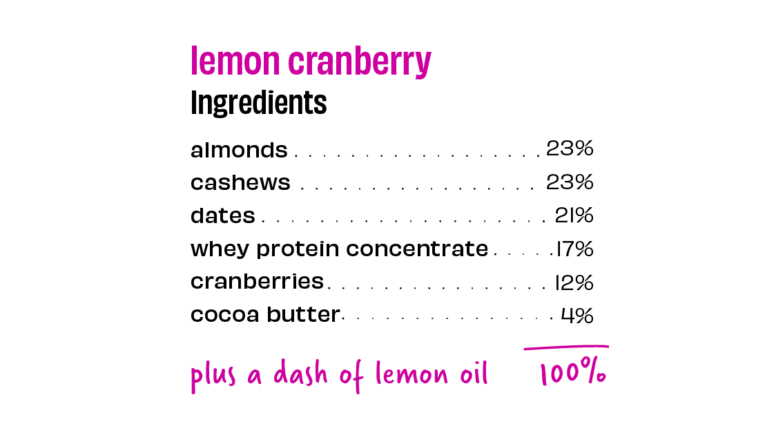Lemon Cranberry Protein Bars - Box of 8 - Image 3