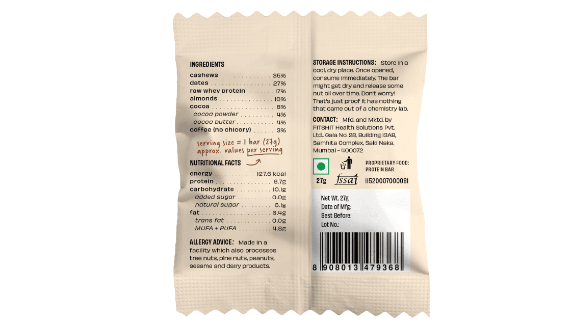 Coffee Cocoa Mini Protein Bars - Box of 12 - Image 8