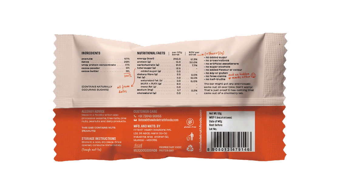 Peanut Cocoa Protein Bars - Box of 8 - Thumbnail 7