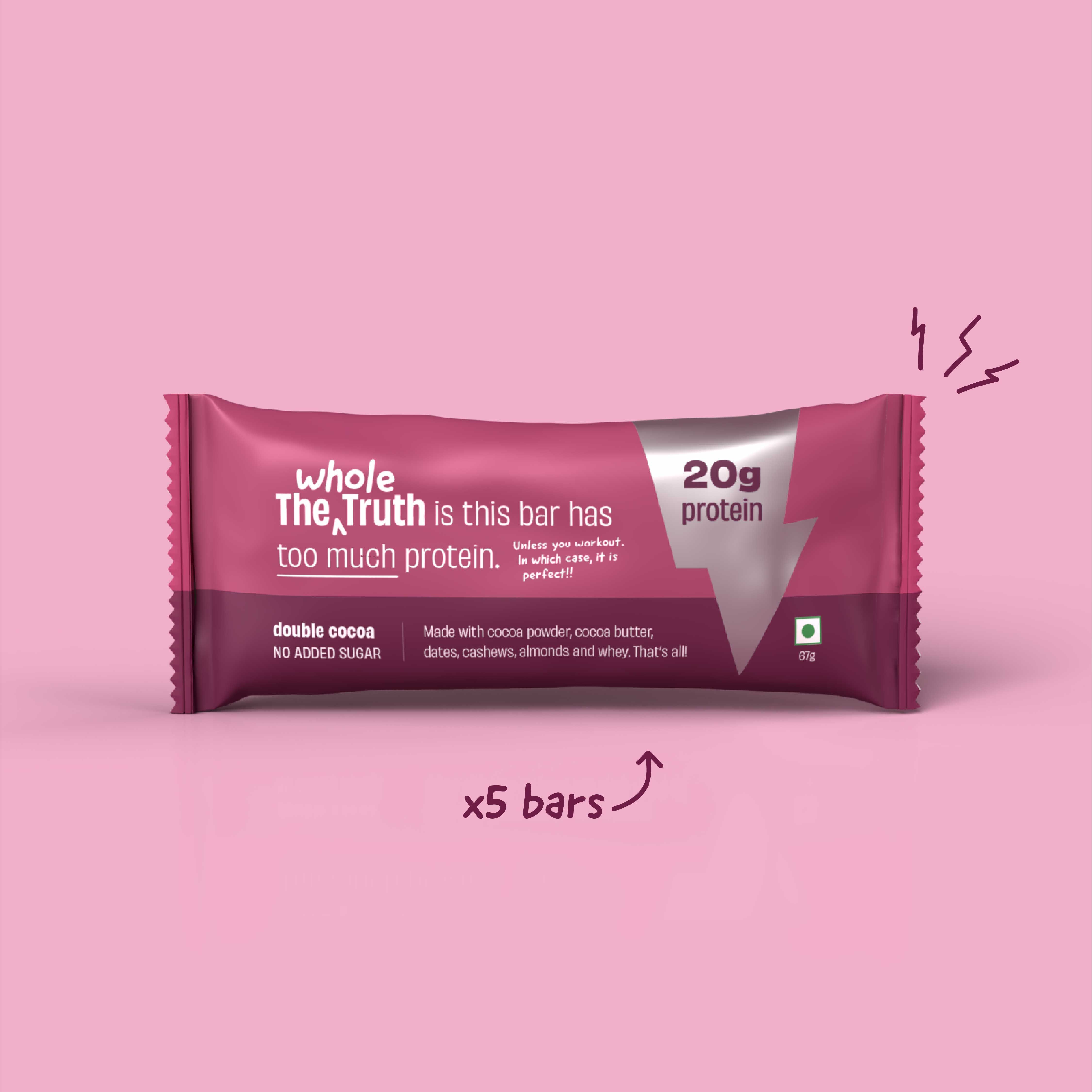 The Whole Truth Foods Double Cocoa Pro protein bars